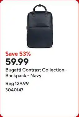 Staples Bugatti Contrast Collection - Backpack - Navy offer
