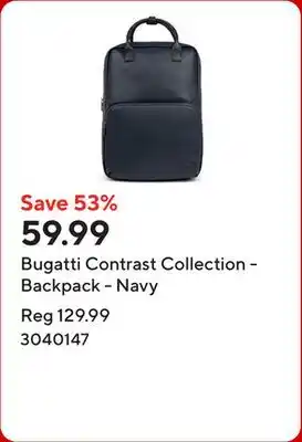 Staples Bugatti Contrast Collection - Backpack - Navy offer