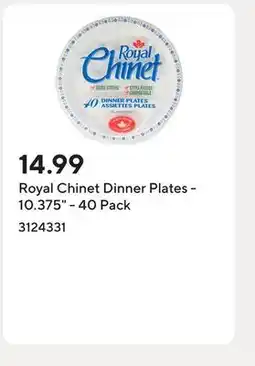 Staples Royal Chinet Dinner Plates - 10.375 - 40 Pack offer