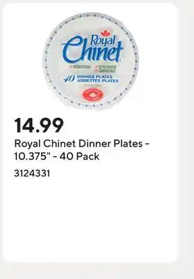 Staples Royal Chinet Dinner Plates - 10.375 - 40 Pack offer