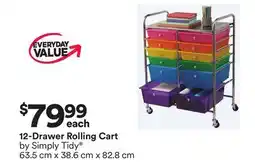 Michaels 12-Drawer Rolling Cart by Simply Tidy offer