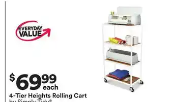 Michaels 4-Tier Heights Rolling Cart by Simply Tidy offer