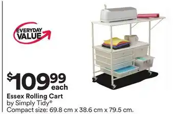 Michaels Essex Rolling Cart by Simply Tidy offer
