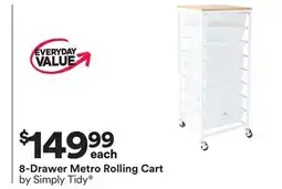 Michaels 8-Drawer Metro Rolling Cart by Simply Tidy offer