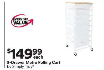 Michaels 8-Drawer Metro Rolling Cart by Simply Tidy offer