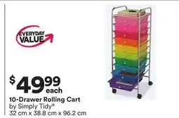 Michaels 10-Drawer Rolling Cart by Simply Tidy offer