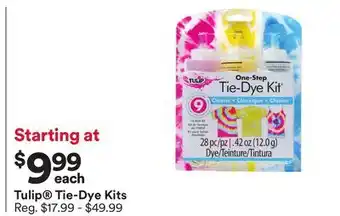 Michaels Tulip Tie-Dye Kits offer