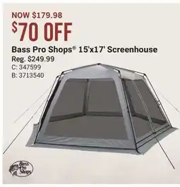 Cabela's Bass Pro Shops 15'x17' Screenhouse offer