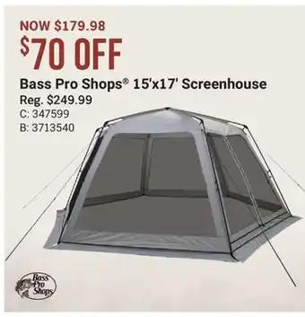 Cabela's Bass Pro Shops 15'x17' Screenhouse offer