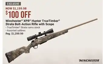 Cabela's Winchester XPR Hunter TrueTimber Strata Bolt-Action Rifle with Scope offer