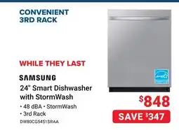 Visions Electronics 24 Smart Dishwasher with StormWash offer
