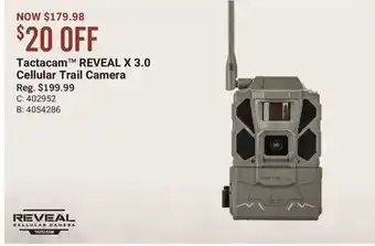 Cabela's Tactacam REVEAL X 3.0 Cellular Trail Camera offer