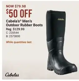 Cabela's Cabela's Men's Outdoor Rubber Boots offer