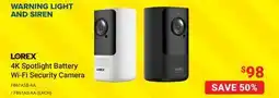 Visions Electronics LOREX 4K Spotlight Battery Wi-Fi Security Camera offer