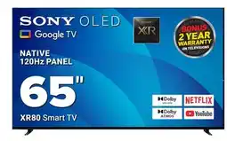 Visions Electronics SONY OLED XR80 Smart TV 65 NATIVE 120Hz PANEL offer