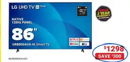 Visions Electronics 86 UR8000AUA 4K Smart TV offer