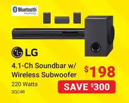 Visions Electronics 4.1-Ch Soundbar w/ Wireless Subwoofer offer