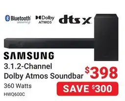 Visions Electronics SAMSUNG 3.1. 2-Channel Dolby Atmos Soundbar offer