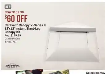 Cabela's Caravan Canopy V-Series II 12' x12' Instant Slant-Leg Canopy Kit offer