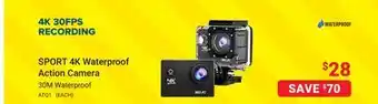 Visions Electronics SPORT 4K Waterproof Action Camera offer