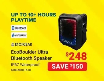 Visions Electronics ECOXGEAR EcoBoulder Ultra Bluetooth Speaker offer