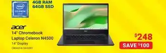Visions Electronics 14 Chromebook Laptop Celeron N4500 offer