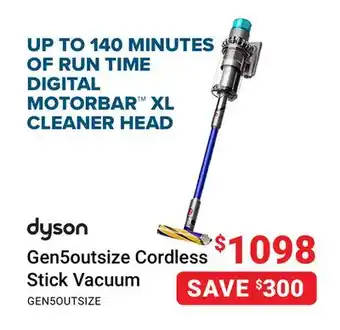 Visions Electronics Dyson Gen5outsize Cordless Stick Vacuum offer