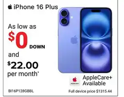 Visions Electronics iPhone 16 Plus offer