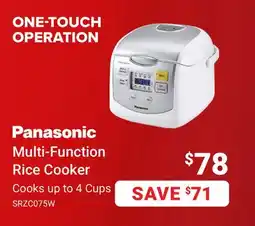 Visions Electronics Panasonic Multi-Function Rice Cooker offer