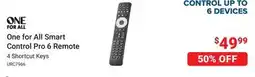 Visions Electronics One for All Smart Control Pro 6 Remote offer