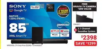 Visions Electronics SONY NATIVE 120Hz PANEL X90L Smart TV85 offer