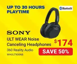 Visions Electronics ULT WEAR Noise Canceling Headphones offer