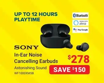 Visions Electronics In-Ear Noise Cancelling Earbuds offer