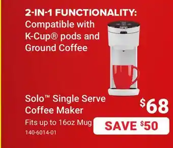 Visions Electronics Solo Single Serve Coffee Maker offer