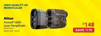 Visions Electronics Prostaff 1000i Laser Rangefinder offer