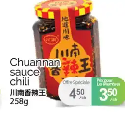 T&T Supermarket CHUANNAN SAUCE CHILI, 258g offer