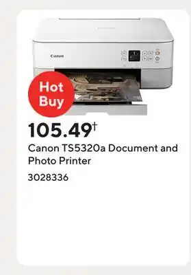 Staples Canon TS5320a Document and Photo Printer offer