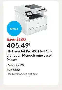 Staples HP LaserJet Pro 4101dw Multifunction Monochrome Laser Printer offer