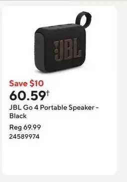 Staples JBL Go 4 Portable Speaker - Black offer