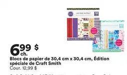 Michaels Blocs de papier de 30,4 cm x 30,4 cm, Édition spéciale de Craft Smith offer