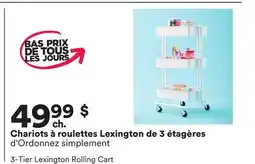 Michaels Chariots à roulettes Lexington de 3 étagères d'Ordonnez simplement offer