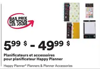 Michaels Planificateurs et accessoires pour planificateur happy planner offer
