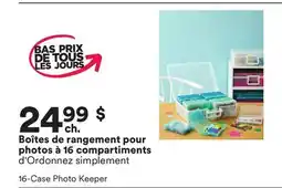 Michaels Boîtes de rangement pour photos à 16 compartiments d'Ordonnez simplement offer