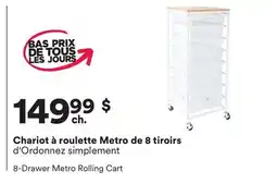 Michaels Chariot à roulette Metro de 8 tiroirs d'Ordonnez simplement offer