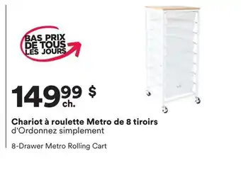 Michaels Chariot à roulette Metro de 8 tiroirs d'Ordonnez simplement offer