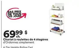 Michaels Chariot à roulettes de 4 étagères d'Ordonnez simplement offer
