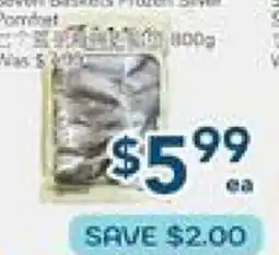 Oceans Fresh Food Market Seven Basket Frozen Sliver Pomfret offer