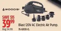 Canadian Tire Woods blast 120V ac electric air pump offer