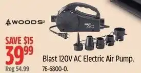 Canadian Tire Woods blast 120V ac electric air pump offer