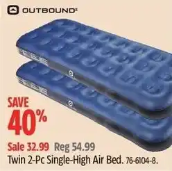 Canadian Tire Outbound twin single high air bed offer